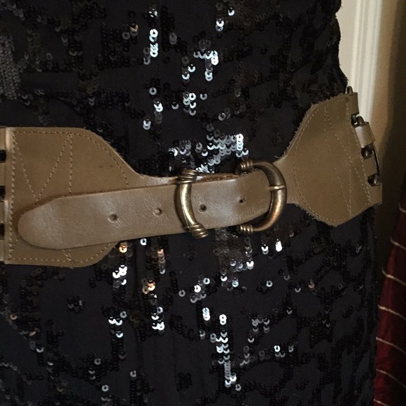 Vintage Metal Belt with Conchos & Leather main image 5